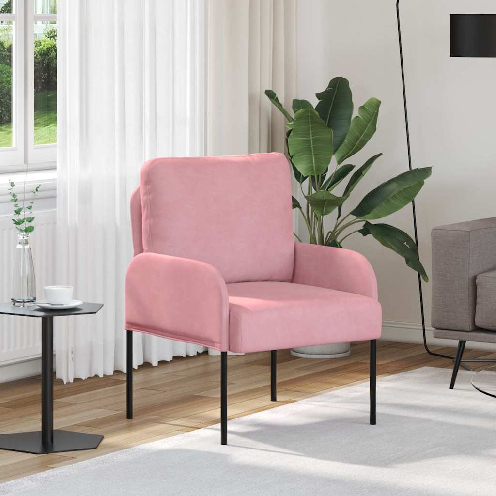 Rosa Sofa mit Kissen 55cm
