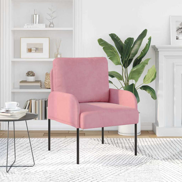 Rosa Sofa mit Kissen 55cm