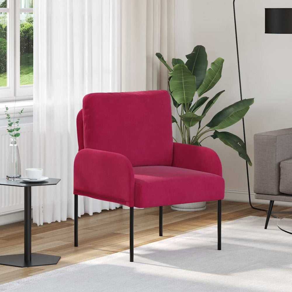 vidaXL Canapés avec coussins 55cm Rouge bordeaux Contreplaqué