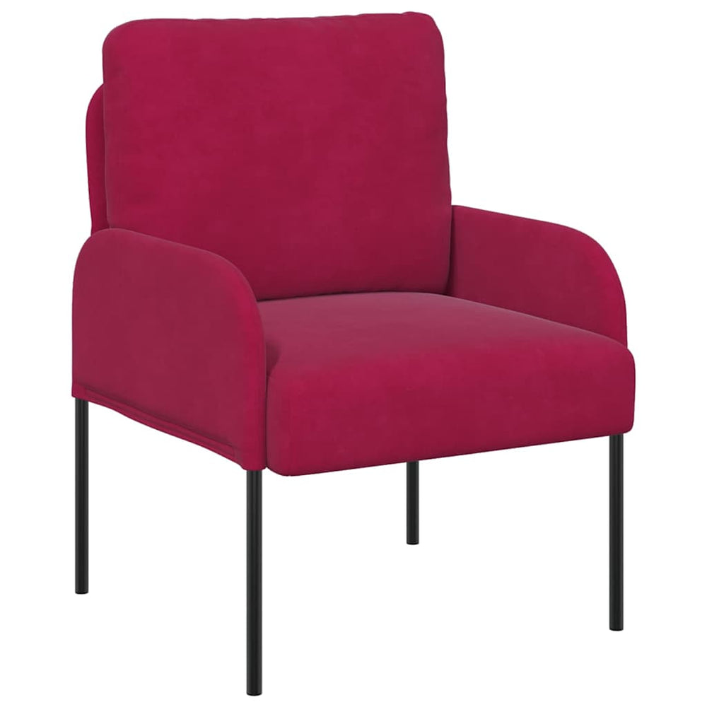 vidaXL Canapés avec coussins 55cm Rouge bordeaux Contreplaqué
