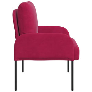 vidaXL Canapés avec coussins 55cm Rouge bordeaux Contreplaqué