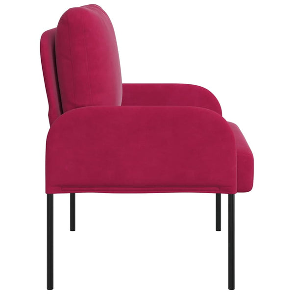 vidaXL Canapés avec coussins 55cm Rouge bordeaux Contreplaqué
