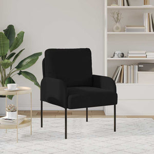 Schwarzes Sofa mit Kissen, 55 cm