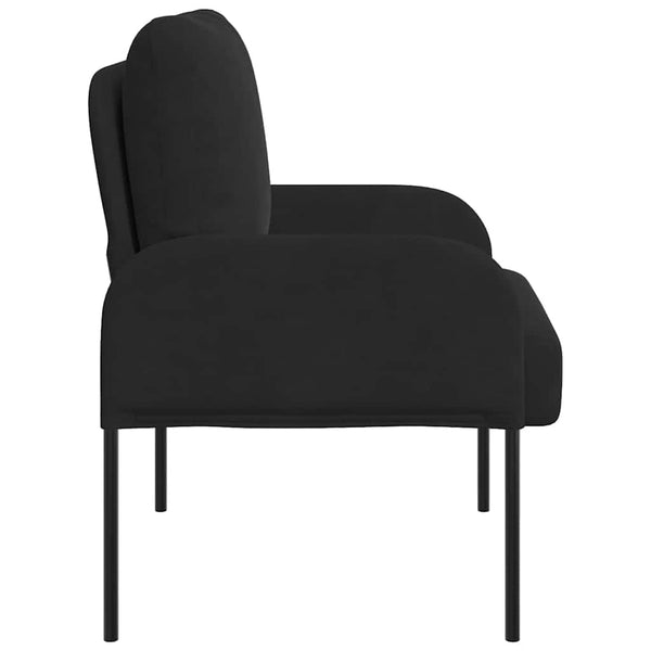 Schwarzes Sofa mit Kissen, 55 cm