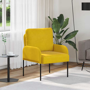 Gelbes Sofa mit Kissen, 55cm