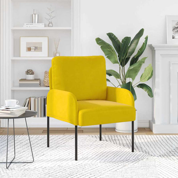 Gelbes Sofa mit Kissen, 55cm