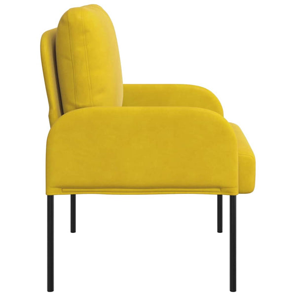 Gelbes Sofa mit Kissen, 55cm