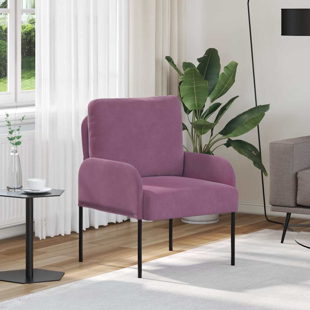 Lila Sofa mit Kissen 55cm