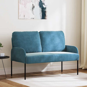 Blaues Sofa mit Kissen, 110cm