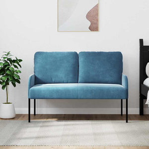 Blaues Sofa mit Kissen, 110cm