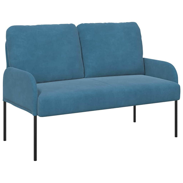 Blaues Sofa mit Kissen, 110cm