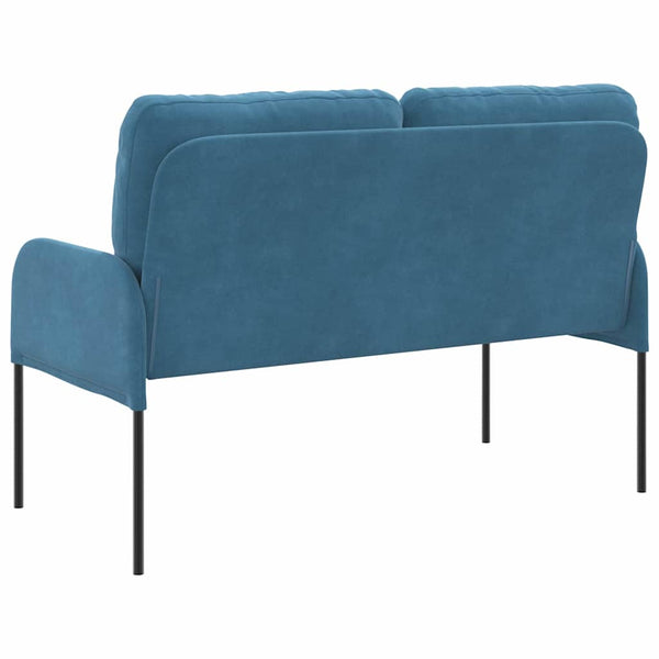 Blaues Sofa mit Kissen, 110cm