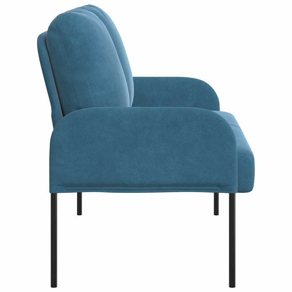 Blaues Sofa mit Kissen, 110cm