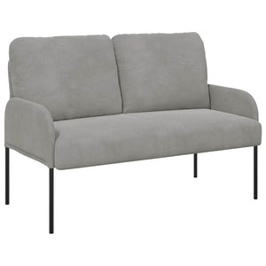 Hellgraues Sofa mit Kissen, 110cm
