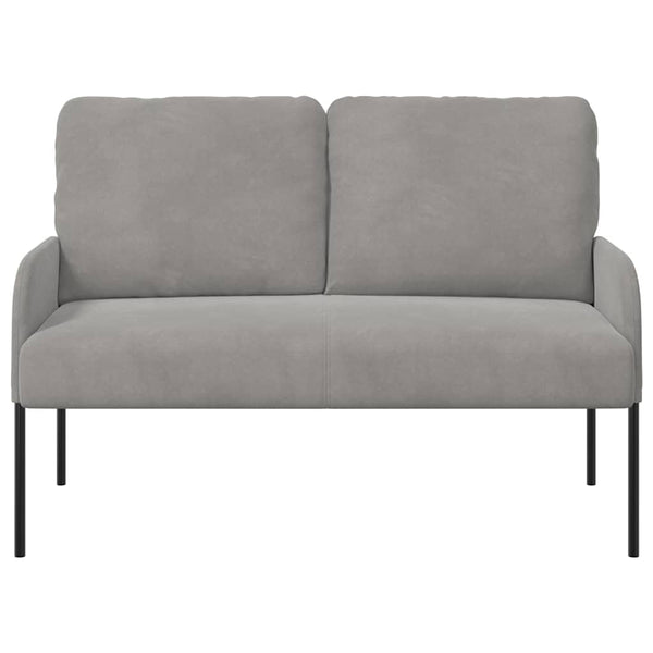 Hellgraues Sofa mit Kissen, 110cm