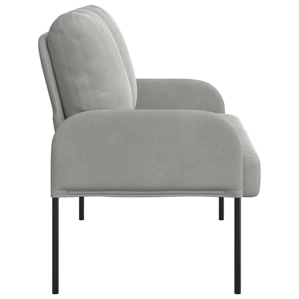 Hellgraues Sofa mit Kissen, 110cm