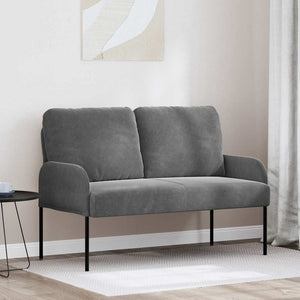 Dunkelgraues Sofa mit Kissen, 110cm