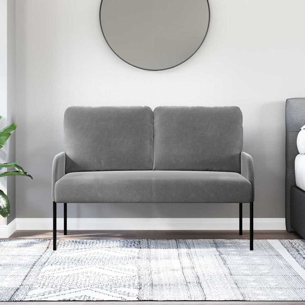 Dunkelgraues Sofa mit Kissen, 110cm