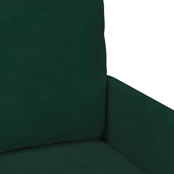 Dunkelgrünes Sofa mit Kissen, 110cm