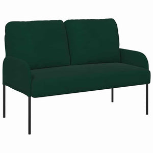 Dunkelgrünes Sofa mit Kissen, 110cm