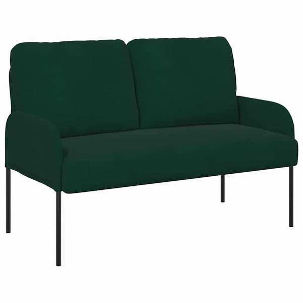 Dunkelgrünes Sofa mit Kissen, 110cm