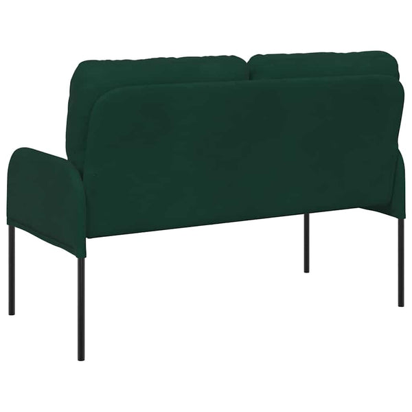 Dunkelgrünes Sofa mit Kissen, 110cm