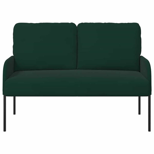Dunkelgrünes Sofa mit Kissen, 110cm