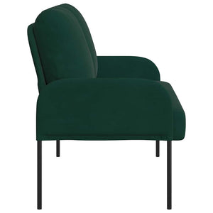 Dunkelgrünes Sofa mit Kissen, 110cm