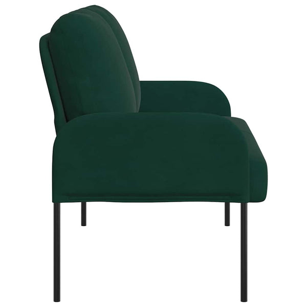 Dunkelgrünes Sofa mit Kissen, 110cm
