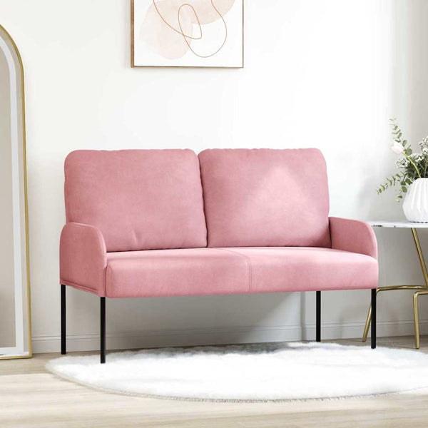 Rosa Sofa mit Kissen - 110cm