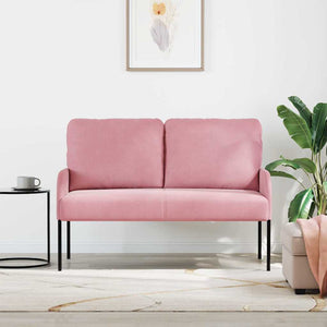 Rosa Sofa mit Kissen - 110cm