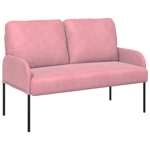 Rosa Sofa mit Kissen - 110cm