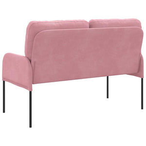 Rosa Sofa mit Kissen - 110cm