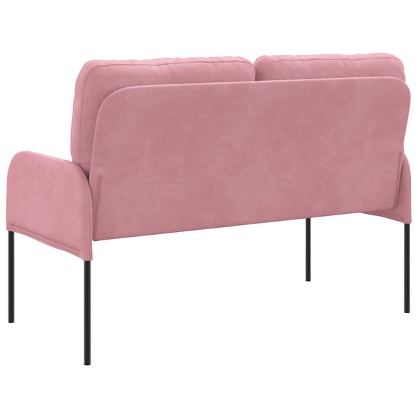 Rosa Sofa mit Kissen - 110cm