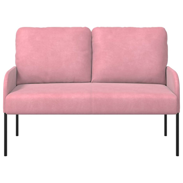 Rosa Sofa mit Kissen - 110cm