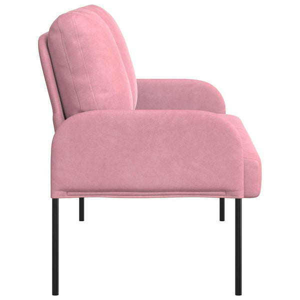 Rosa Sofa mit Kissen - 110cm