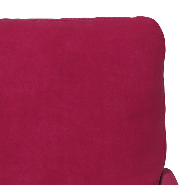 Weinrotes Sofa mit Kissen, 110cm