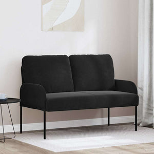 vidaXL Canapés avec coussins 110cm Noir Contreplaqué