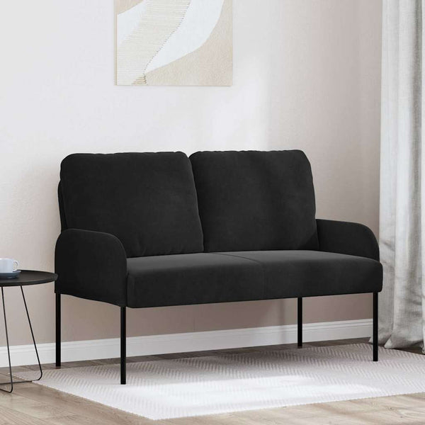 vidaXL Canapés avec coussins 110cm Noir Contreplaqué