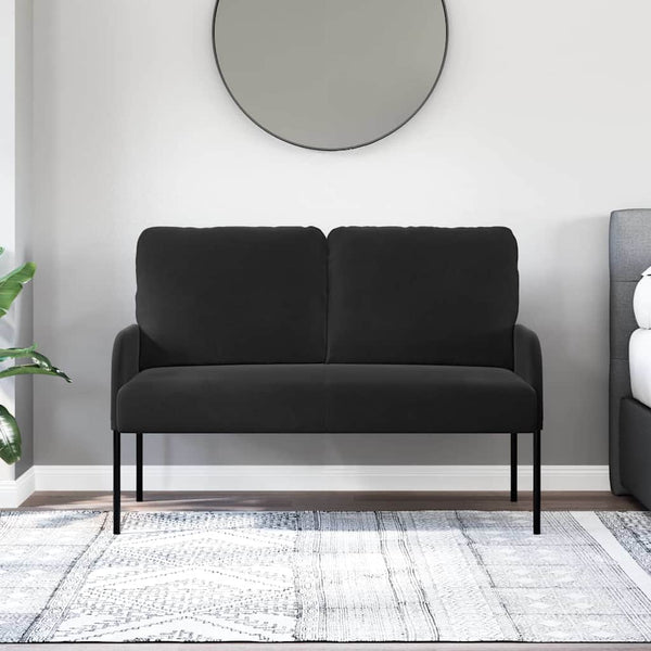 vidaXL Canapés avec coussins 110cm Noir Contreplaqué