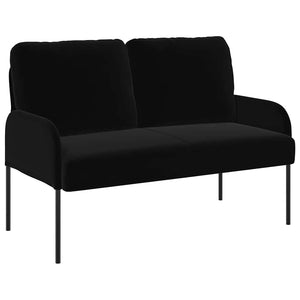 vidaXL Canapés avec coussins 110cm Noir Contreplaqué