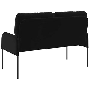 vidaXL Canapés avec coussins 110cm Noir Contreplaqué