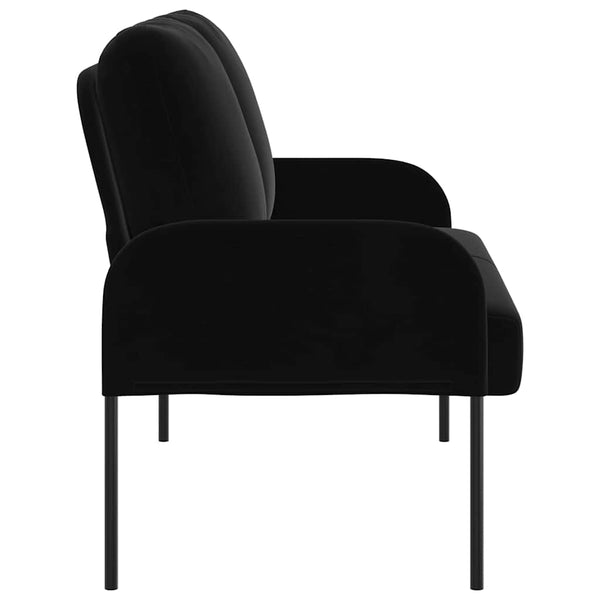 vidaXL Canapés avec coussins 110cm Noir Contreplaqué