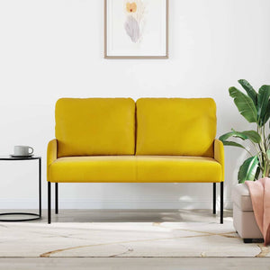 Gelbes Sofa mit Kissen 110cm
