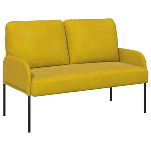 Gelbes Sofa mit Kissen 110cm