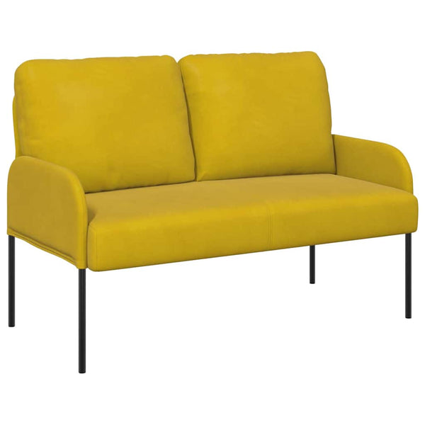 Gelbes Sofa mit Kissen 110cm