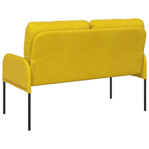 Gelbes Sofa mit Kissen 110cm