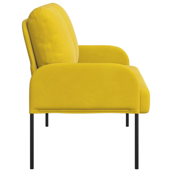 Gelbes Sofa mit Kissen 110cm