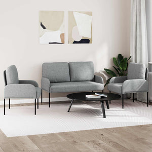 3-teilige Sofagarnitur Hellgrau