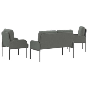 Dunkelgraues 3-teiliges Sofa-Set